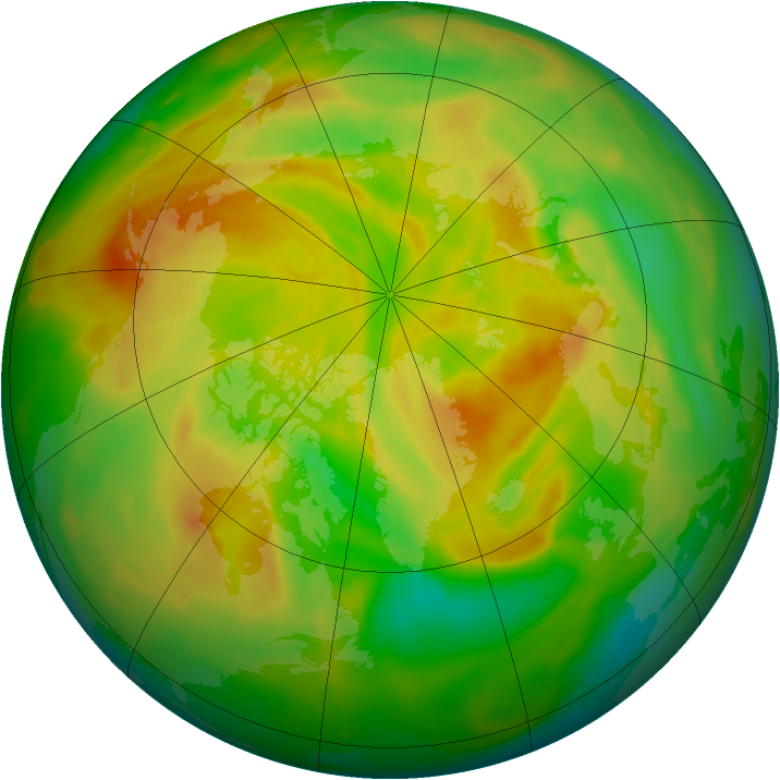 Arctic ozone map for 13 May 2012